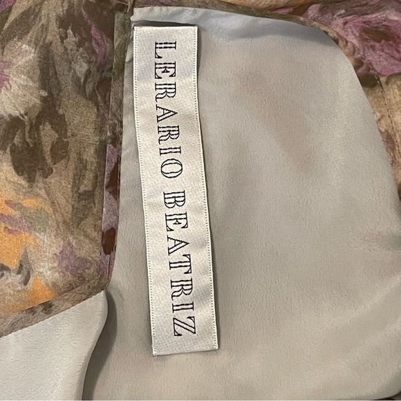 Lerario Beatriz silk chiffon watercolor dress - Picture 6 of 11